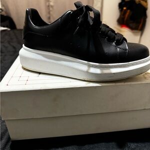 Alexander McQueen Black and White Platform Sneakers